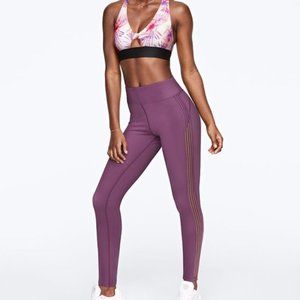 PINK ULTIMATE STRIPE TRIM LEGGING in Mauve Mist NWT sz XL